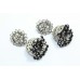 925 sterling silver jhumki earrings with black onyx Beads uncut zircon stone 2'